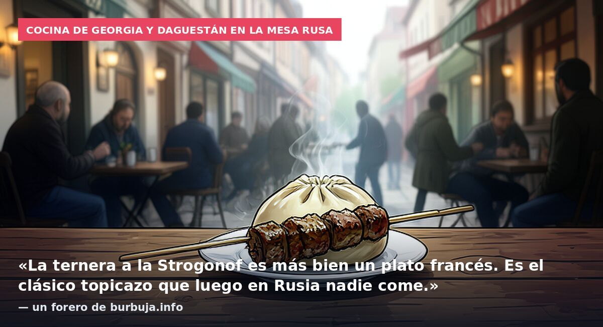 Cocina de Georgia y Daguestán en la mesa rusa: «La ternera a la Strogonof es más bien un plato francés. Es el clásico topicazo que luego en Rusia nadie come.» — un forero de burbuja.info