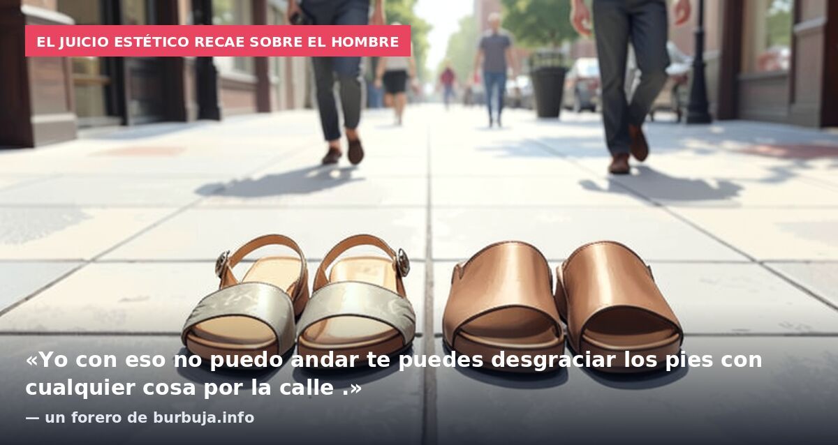El juicio estético recae sobre el hombre: «Yo con eso no puedo andar te puedes desgraciar los pies con cualquier cosa por la calle .» — un forero de burbuja.info