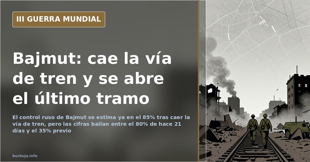 Bajmut: Rusia toma la vía de tren y cerca las últimas manzanas