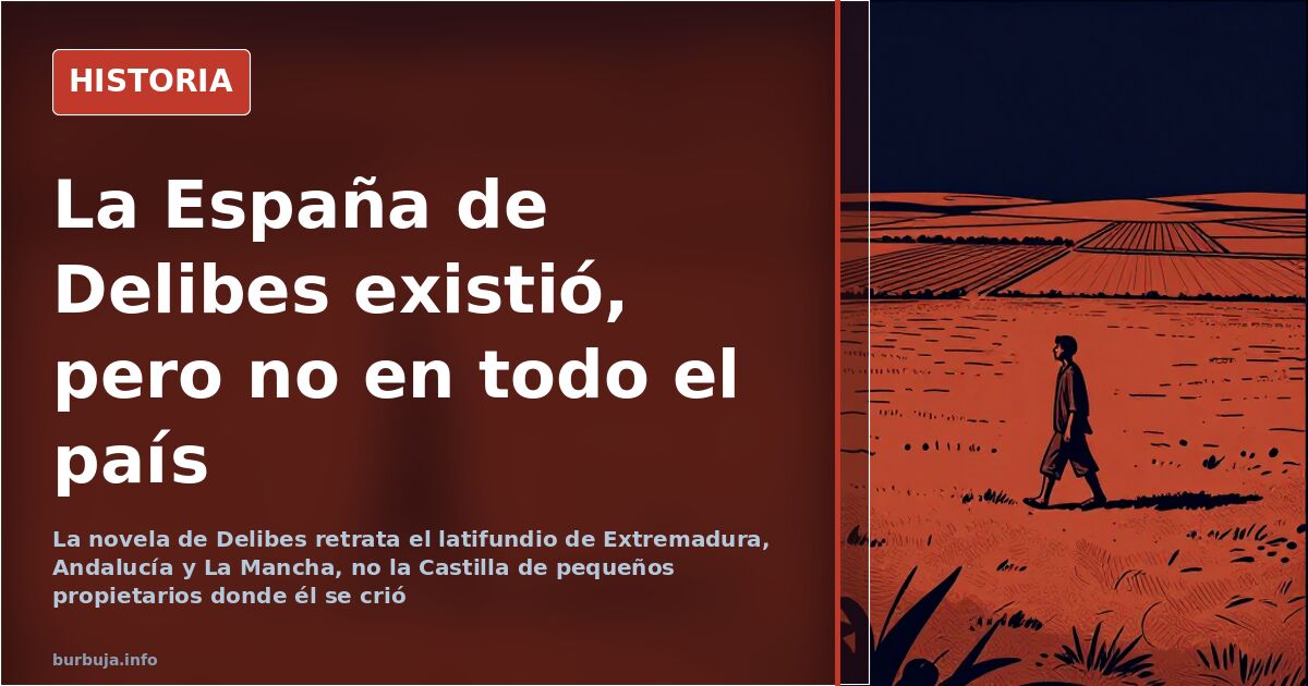 Paisaje de latifundio extremeño con encinas junto a la portada de Los santos inocentes de Miguel Delibes