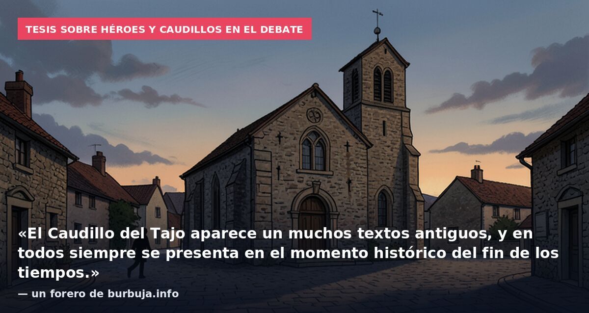 Tesis sobre héroes y caudillos en el debate: «El Caudillo del Tajo aparece un muchos textos antiguos, y en todos siempre se presenta en el momento histórico del fin de los tiempos.» — un forero de burbuja.info