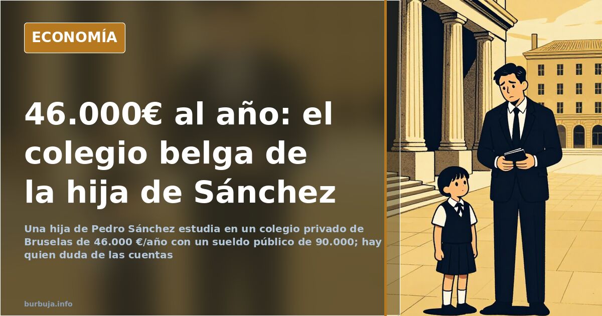Fachada de un centro escolar privado internacional en Bruselas, donde una hija del presidente Pedro Sánchez cursa estudios
