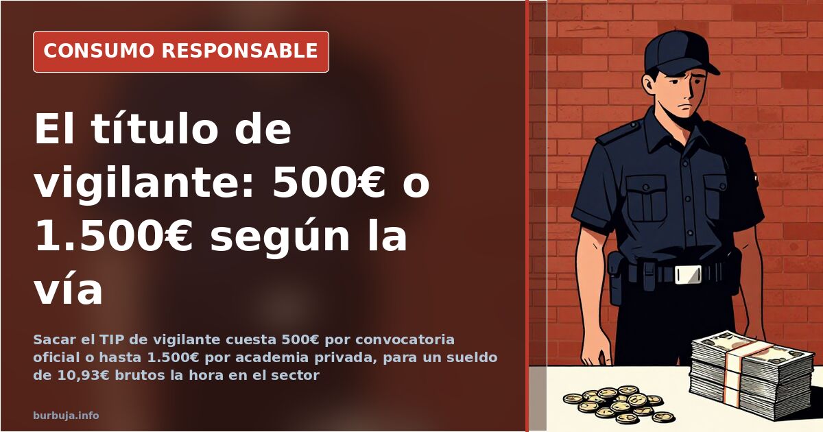Spain's security guard license: €500 self-study vs. €1,500 academy