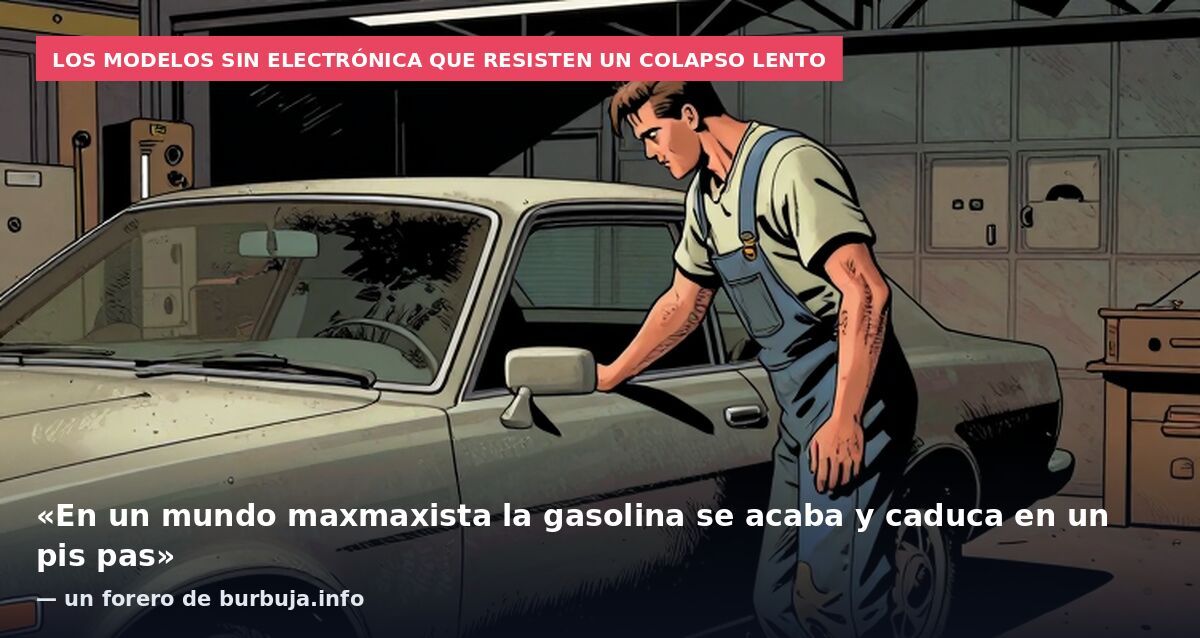 Los modelos sin electrónica que resisten un colapso lento: «En un mundo maxmaxista la gasolina se acaba y caduca en un pis pas» — un forero de burbuja.info