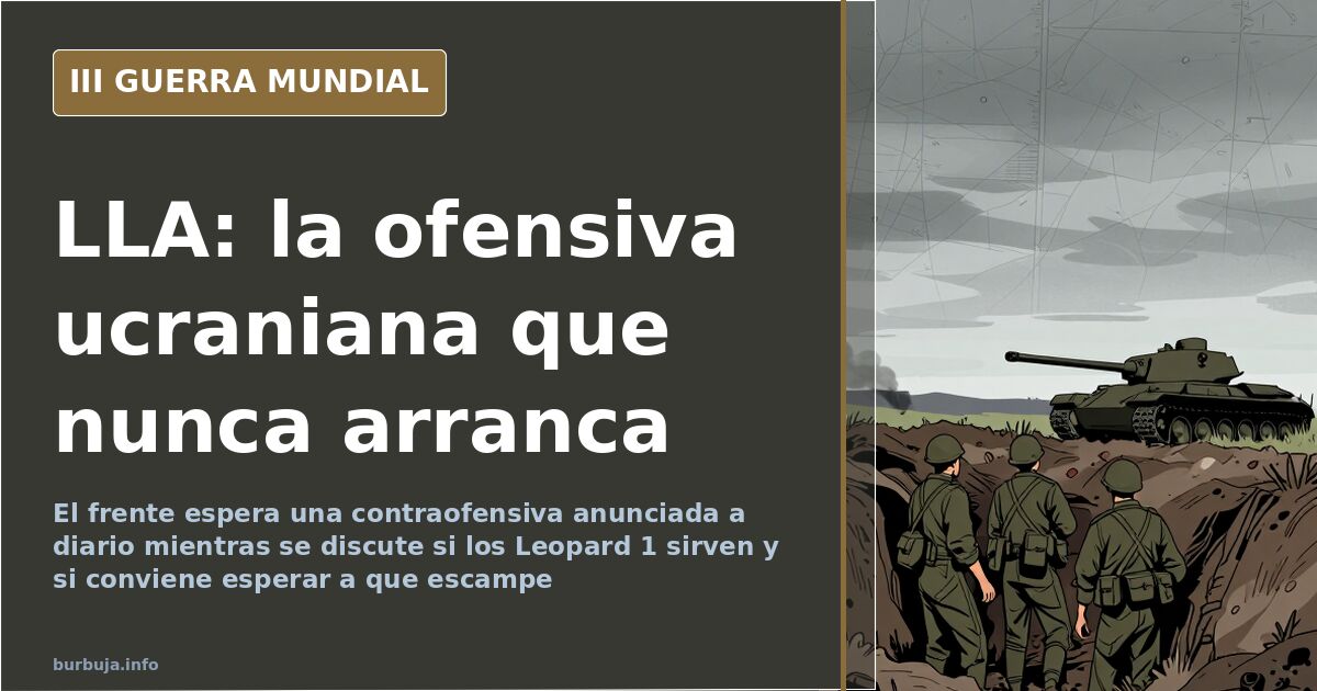 Silueta de carros de combate y pontones sobre un río en un mapa desaturado del frente ucraniano