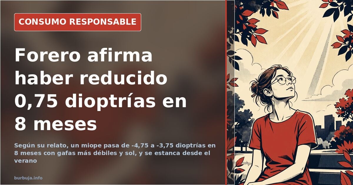 Forum user claims to reverse 0.75 D of myopia in eight months