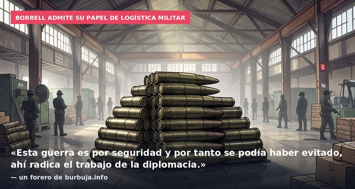 Borrell admite su papel de logística militar: «Esta guerra es por seguridad y por tanto se podía haber evitado, ahí radica el trabajo de la diplomacia.» — un forero de burbuja.info