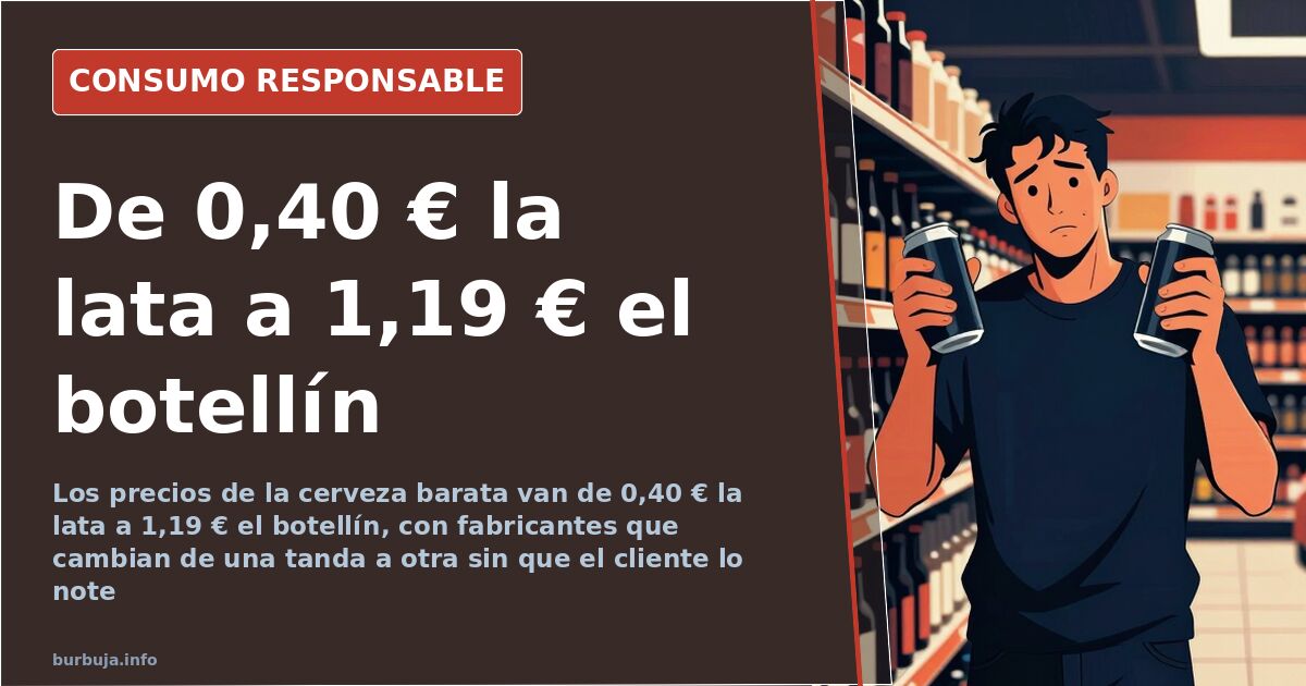 Best cheap beer: from the litrona to €0.40 cans