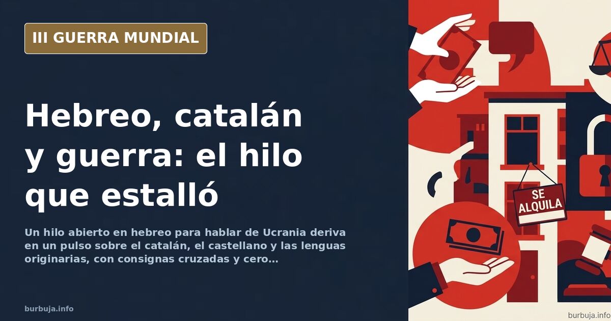 Un hilo en hebreo deriva en un choque de lenguas y relatos