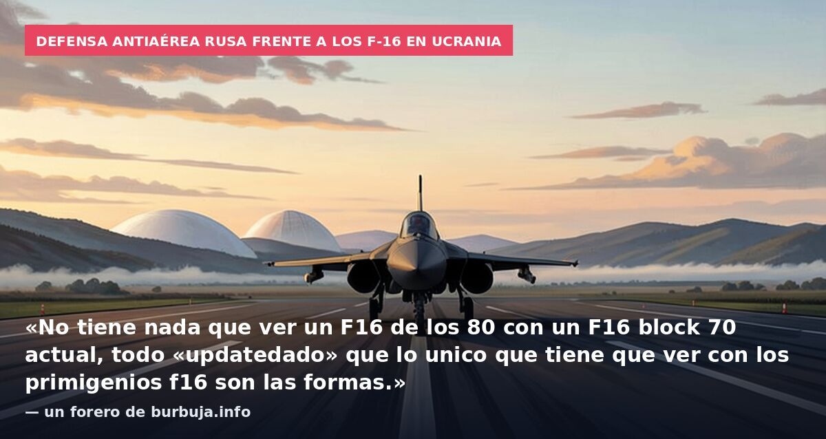 Defensa antiaérea rusa frente a los F-16 en Ucrania: «No tiene nada que ver un F16 de los 80 con un F16 block 70 actual, todo «updatedado» que lo unico que tiene que ver con los primigenios f16 son las formas.» — un forero de burbuja.info