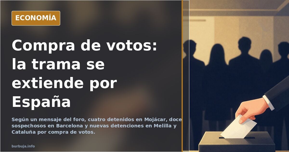 Kauf von Stimmen: Festnahmen in Mojácar, Melilla und Katalonien