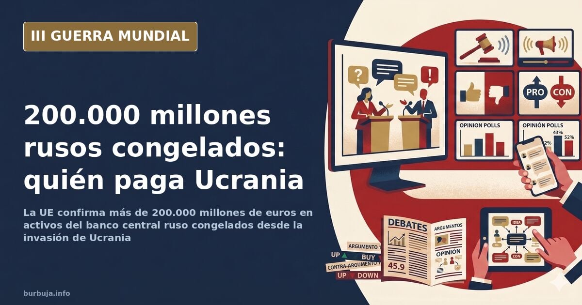 Edificio institucional europeo sobre mapas y gráficos de los activos del banco central ruso congelados por la Unión Europea