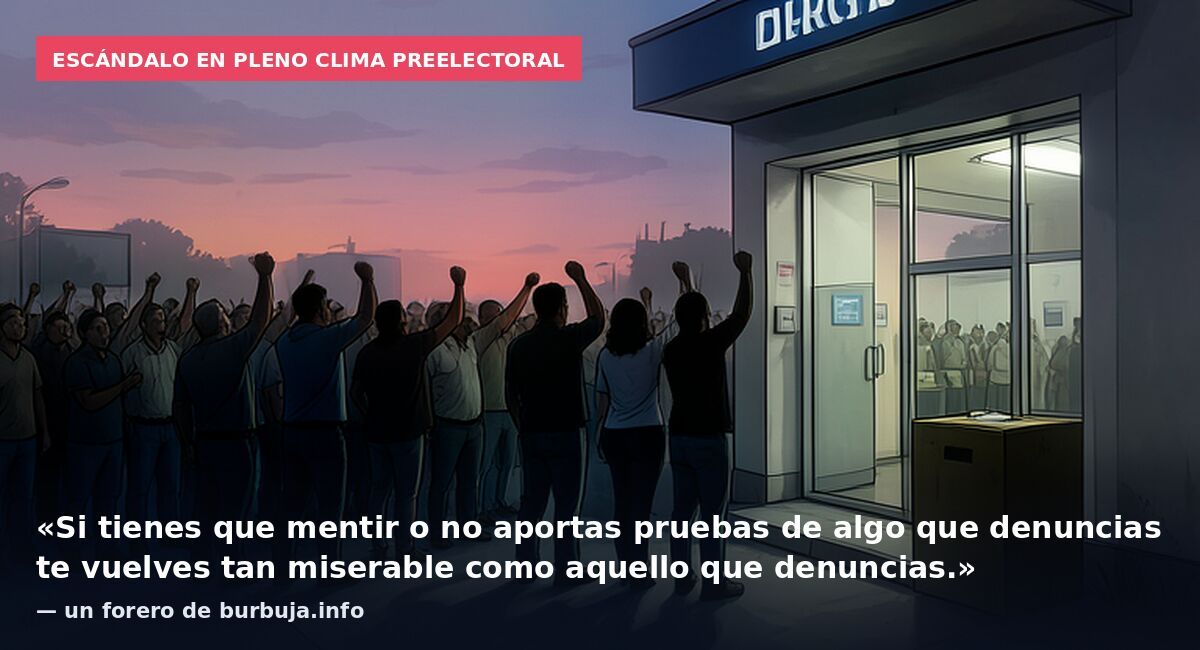 Escándalo en pleno clima preelectoral: «Si tienes que mentir o no aportas pruebas de algo que denuncias te vuelves tan miserable como aquello que denuncias.» — un forero de burbuja.info