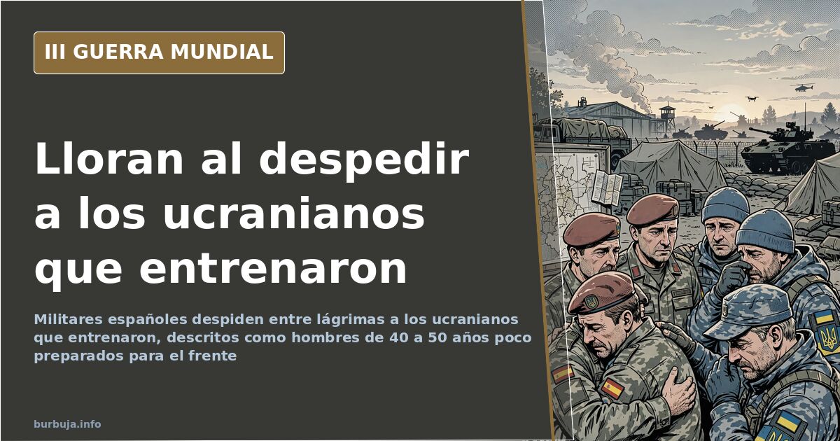 Soldados ucranianos entrenados en España parten entre lágrimas
