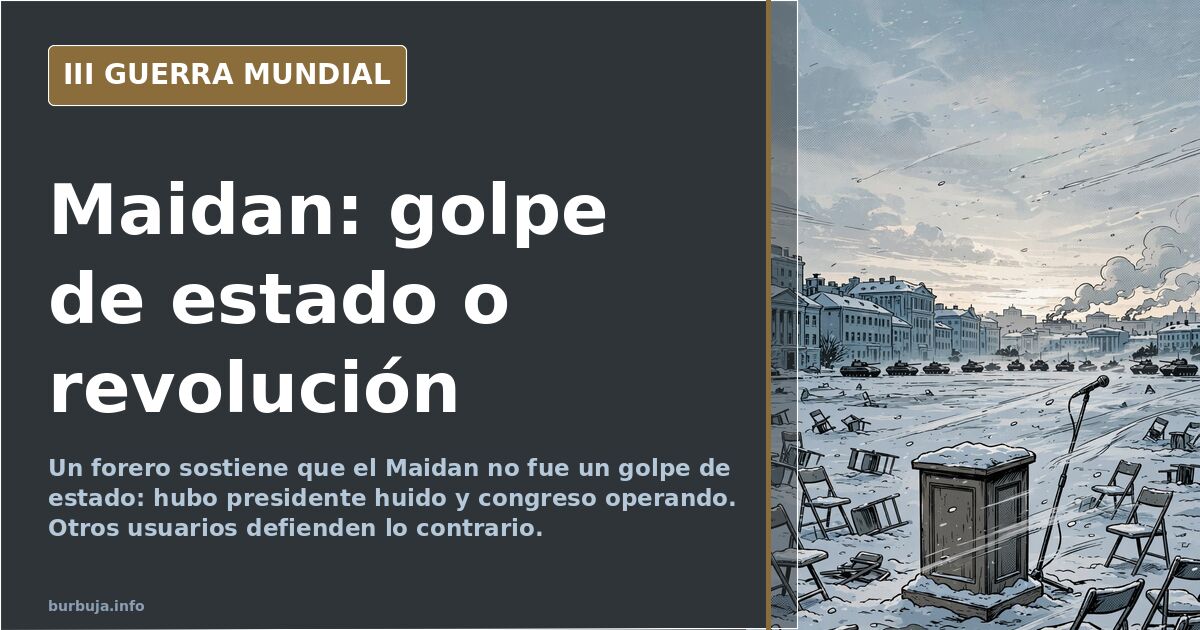 Ilustración documental desaturada de una plaza ucraniana con siluetas de edificios oficiales y humo lejano en el horizonte