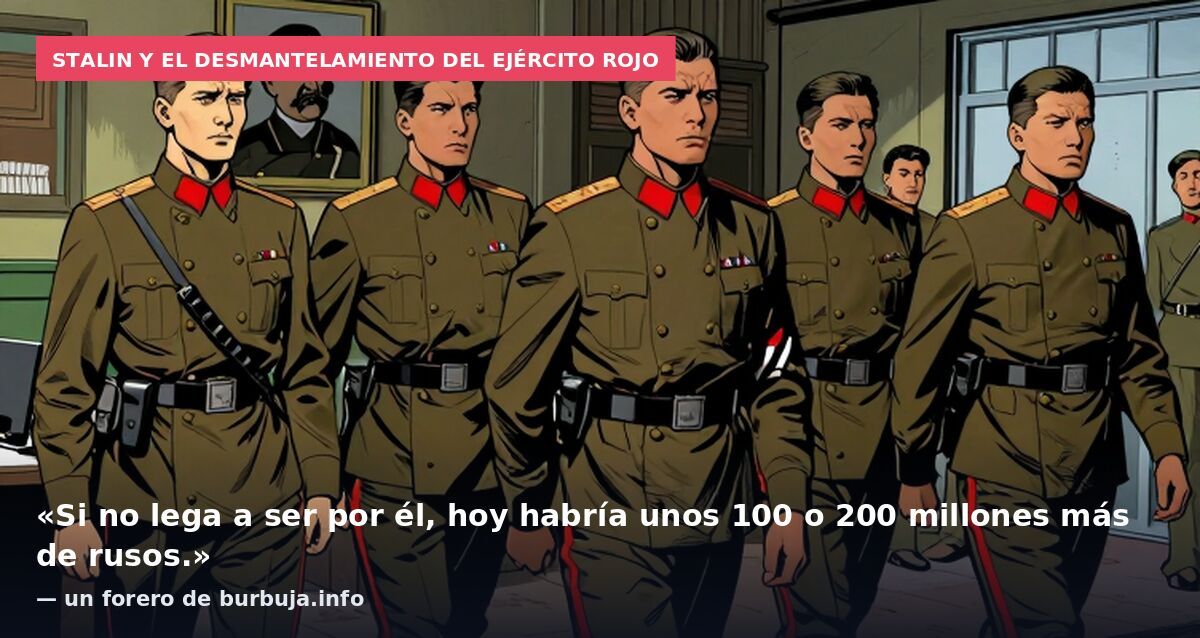Stalin y el desmantelamiento del Ejército Rojo: «Si no lega a ser por él, hoy habría unos 100 o 200 millones más de rusos.» — un forero de burbuja.info