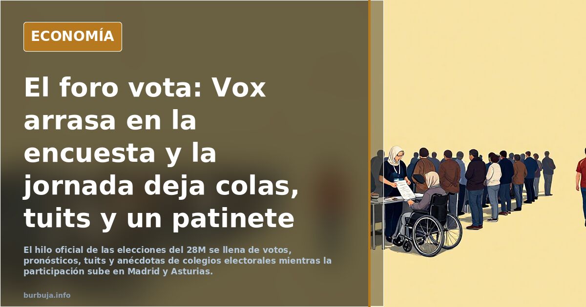 El foro vota: Vox arrasa en la encuesta y la jornada deja colas, tuits y un patinete