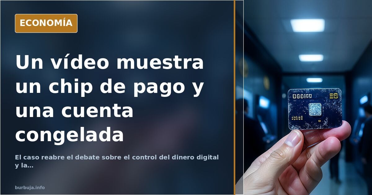 Un vídeo viral muestra un chip de pago y una cuenta congelada