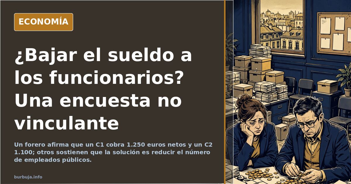 Debate sobre recortes de sueldo a funcionarios: una encuesta no vinculante