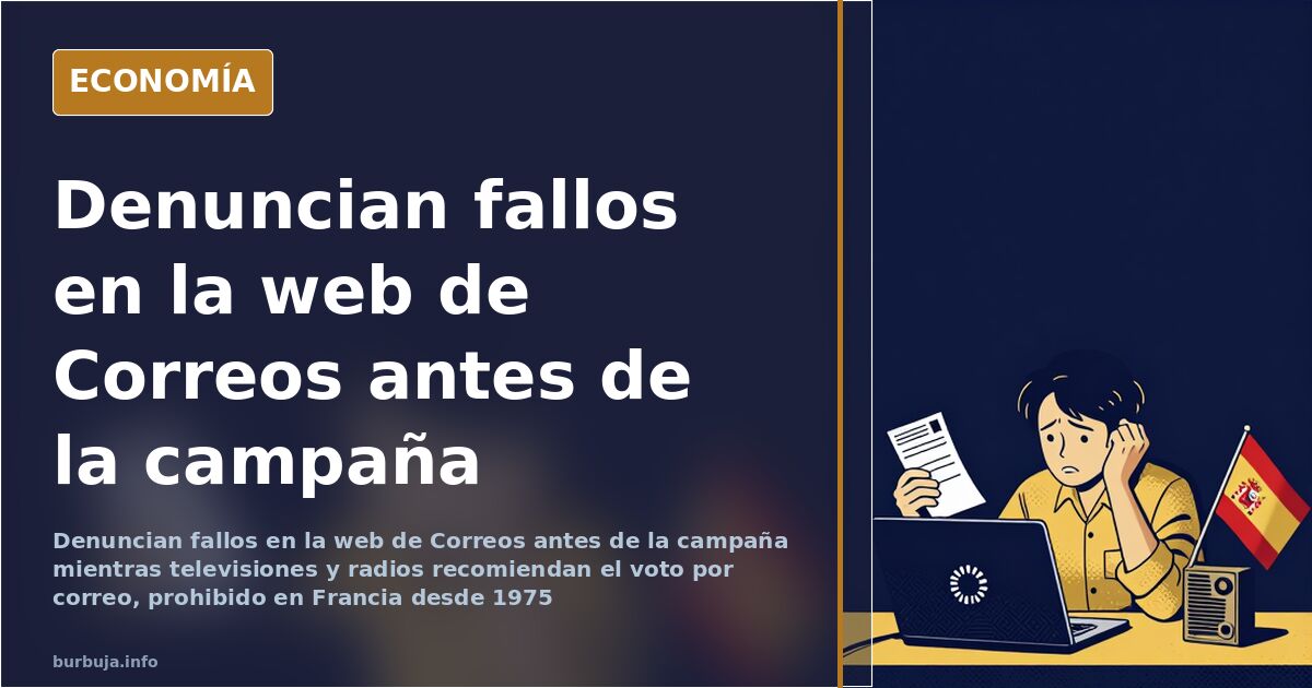 Denuncian fallos en Correos y medios empujan el voto por correo