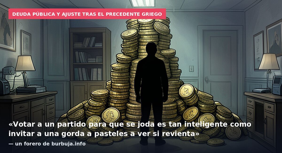 Deuda pública y ajuste tras el precedente griego: «Votar a un partido para que se joda es tan inteligente como invitar a una gorda a pasteles a ver si revienta» — un forero de burbuja.info