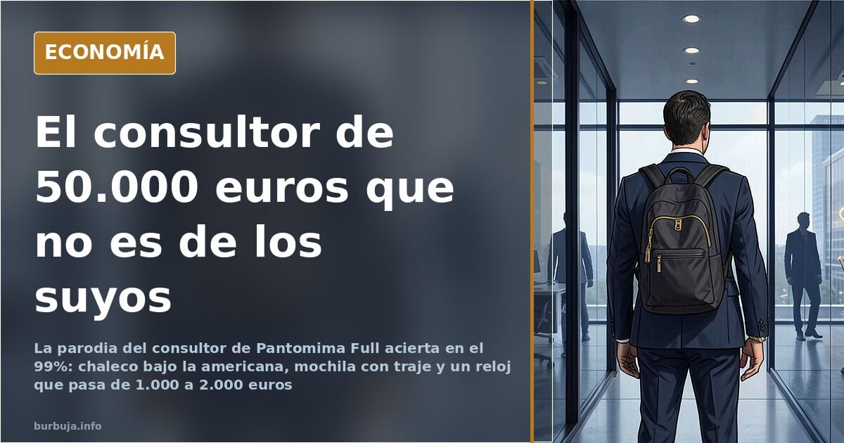 Pantomima Full retrata al consultor español: 50.000 euros y mochila con traje