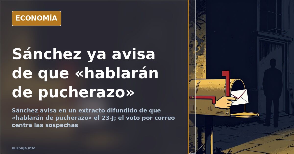 Sánchez avisa: «hablarán de pucherazo» el 23-J
