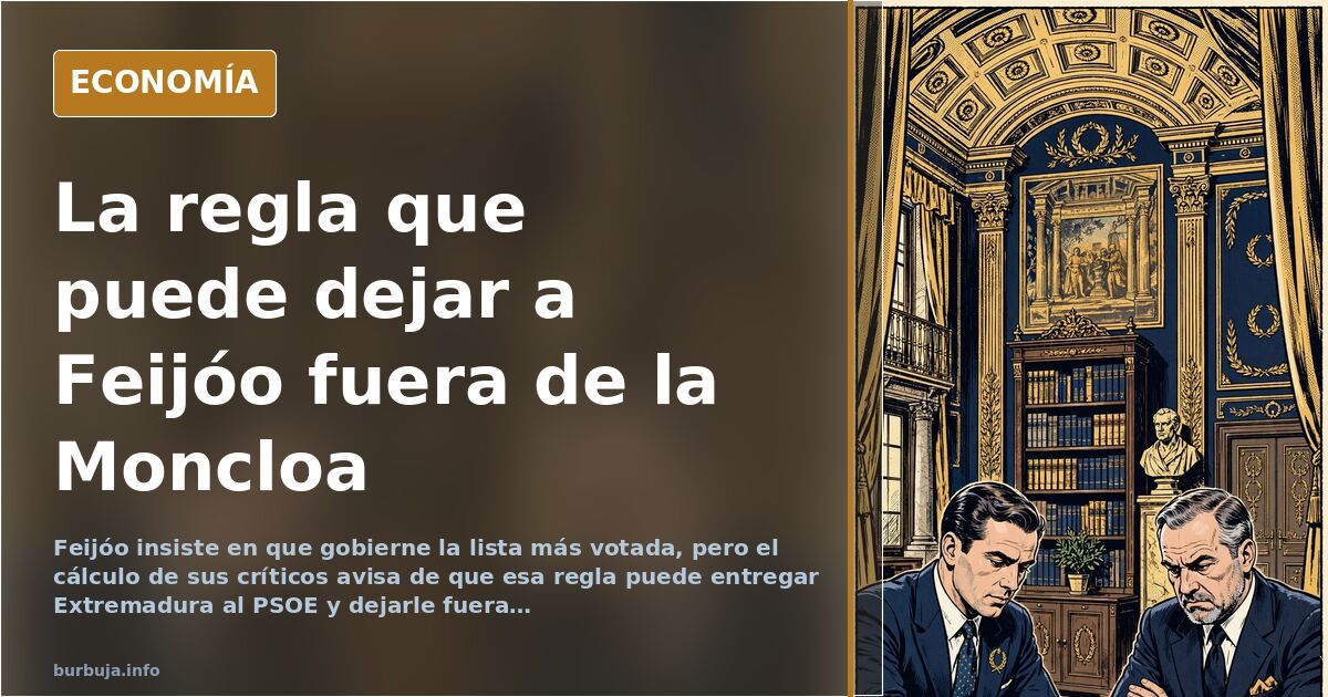 Feijóo y la regla del más votado que divide al PP