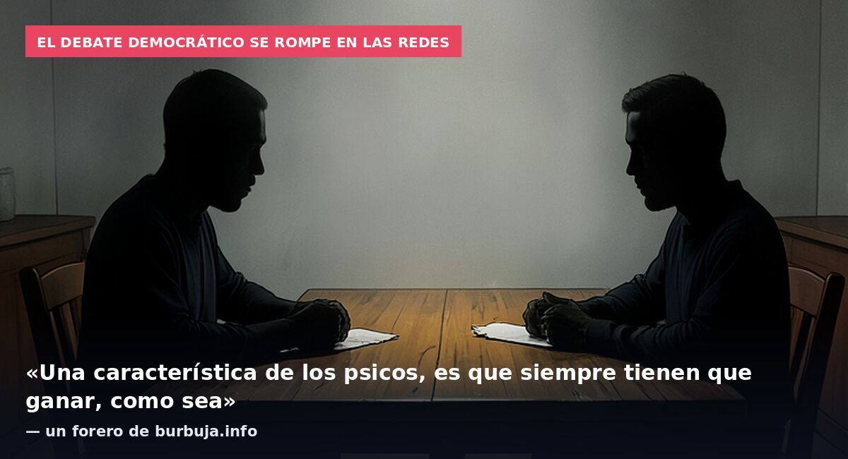 El debate democrático se rompe en las redes: «Una característica de los psicos, es que siempre tienen que ganar, como sea» — un forero de burbuja.info