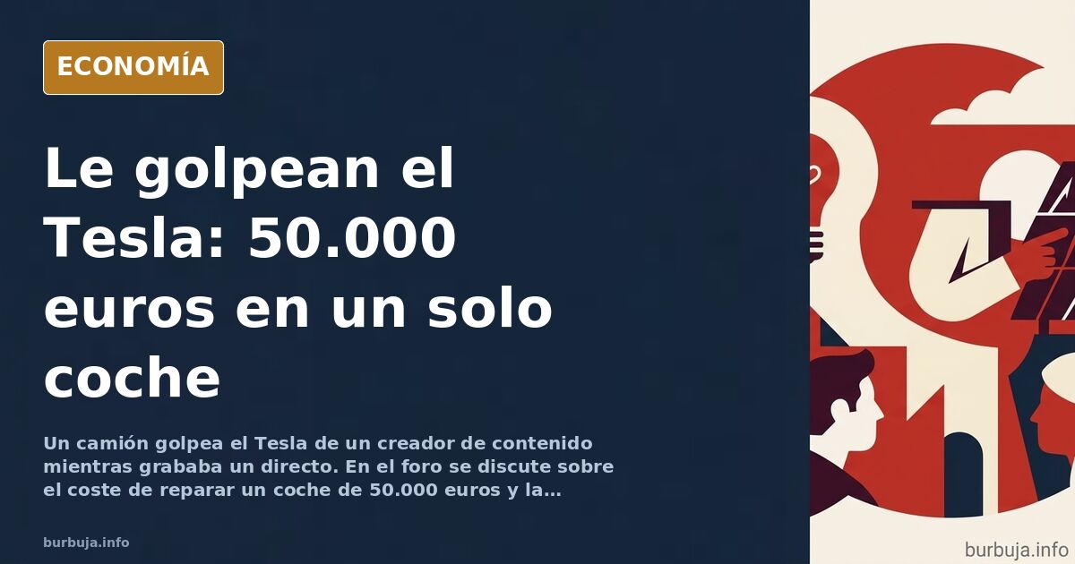 Le golpean el Tesla a un youtuber mientras grababa un directo