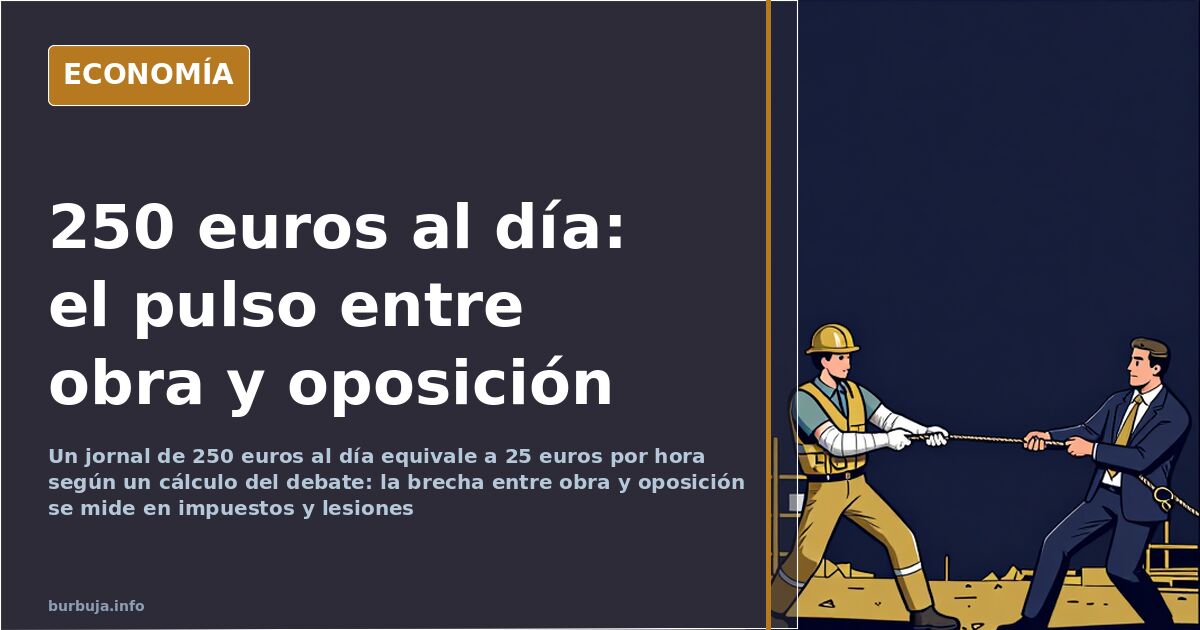 «250 euros de jornal»: el pulso entre obra y oposiciones