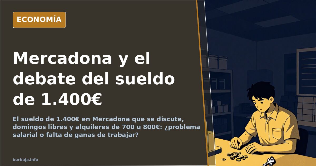 Mercadona y el sueldo de 1.400€: ¿da para vivir?