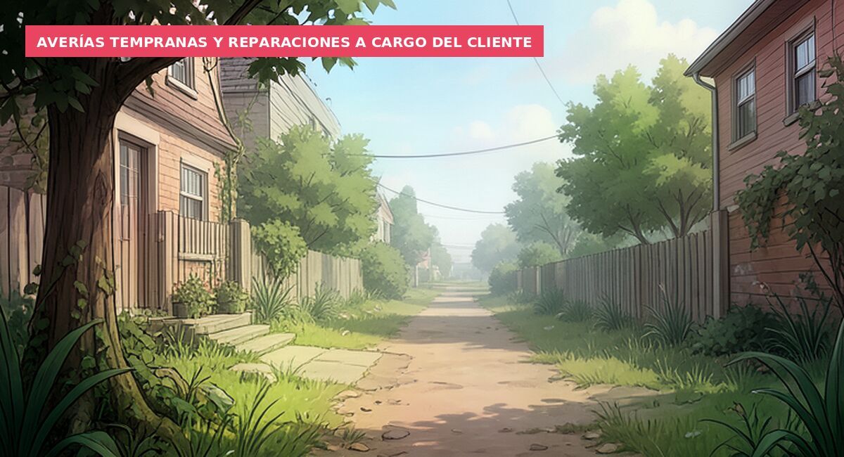 Averías tempranas y reparaciones a cargo del cliente