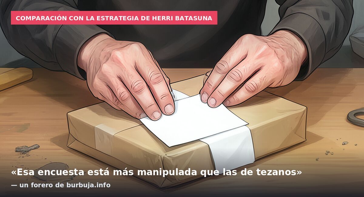 Comparación con la estrategia de Herri Batasuna: «Esa encuesta está más manipulada que las de tezanos» — un forero de burbuja.info