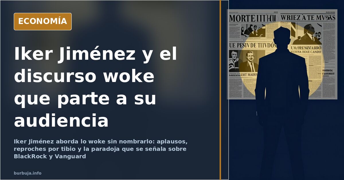 Presentador español en un plató durante el monólogo televisivo sobre el discurso woke y la corrección política