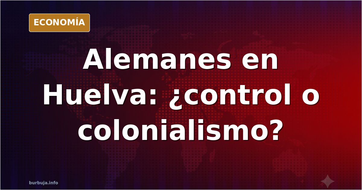 Ilustración editorial de una comisión de políticos alemanes inspeccionando campos de fresas en Huelva con gesto severo