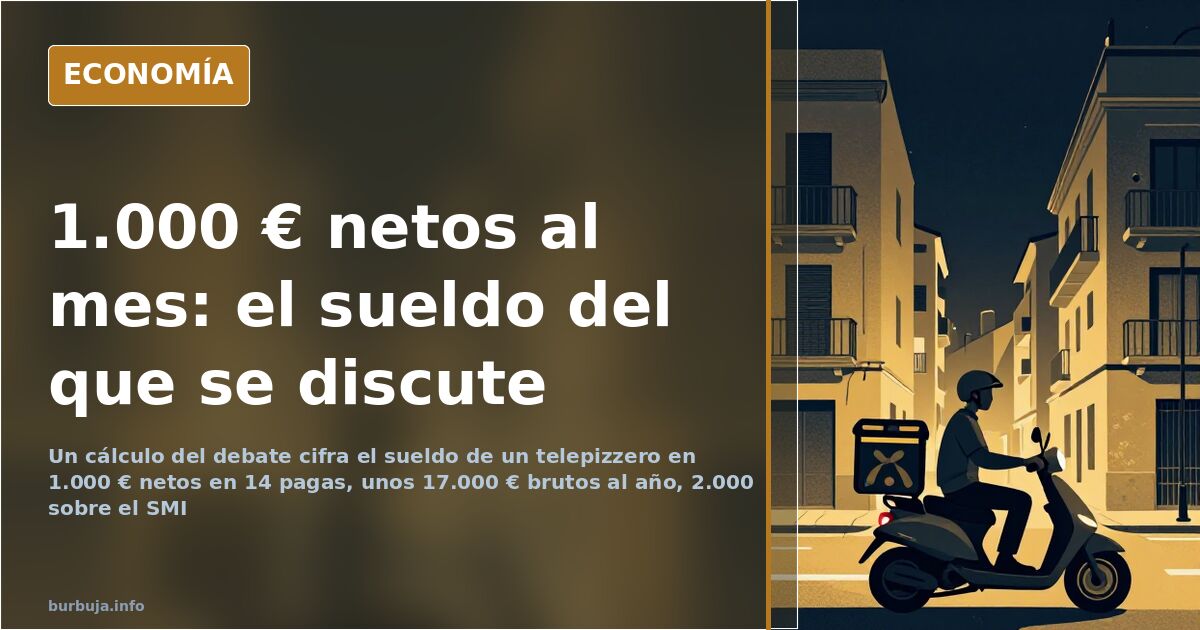 Sueldo de un telepizzero: 1.000 € netos y una doble escala