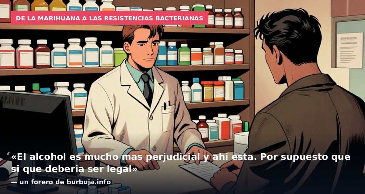 De la marihuana a las resistencias bacterianas: «El alcohol es mucho mas perjudicial y ahi esta. Por supuesto que si que deberia ser legal» — un forero de burbuja.info