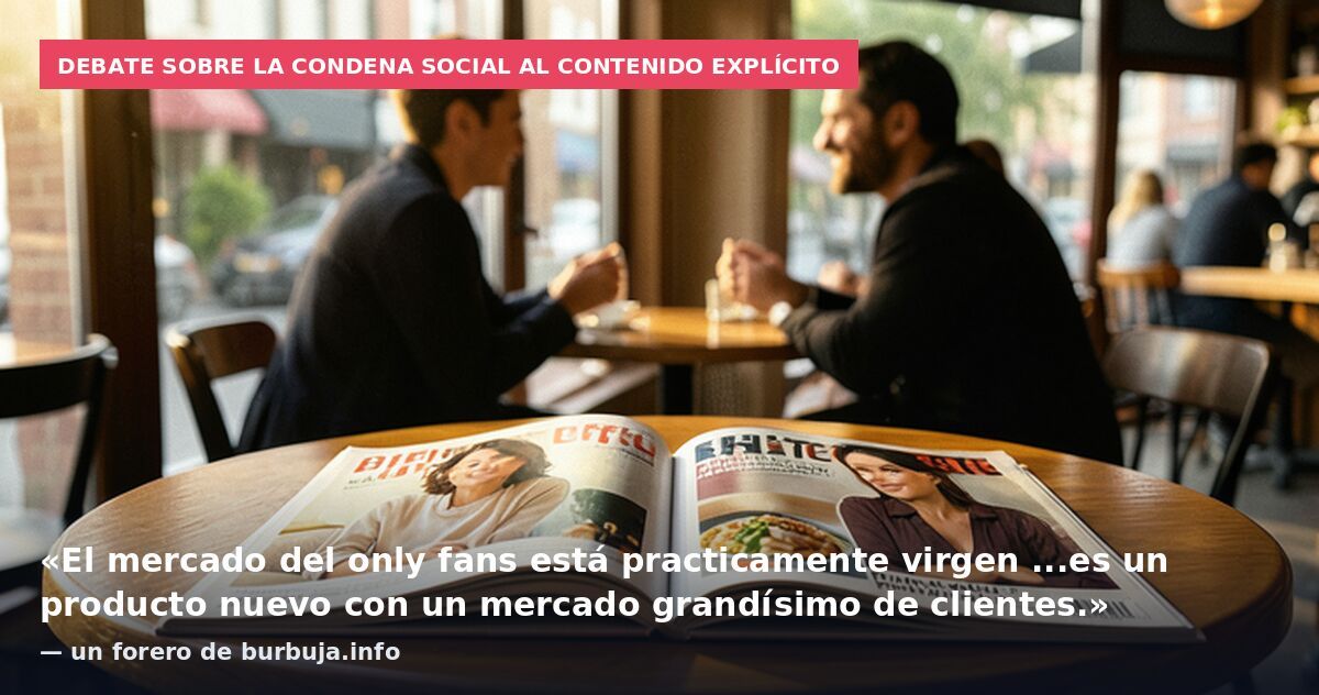 Debate sobre la condena social al contenido explícito: «El mercado del only fans está practicamente virgen ...es un producto nuevo con un mercado grandísimo de clientes.» — un forero de burbuja.info