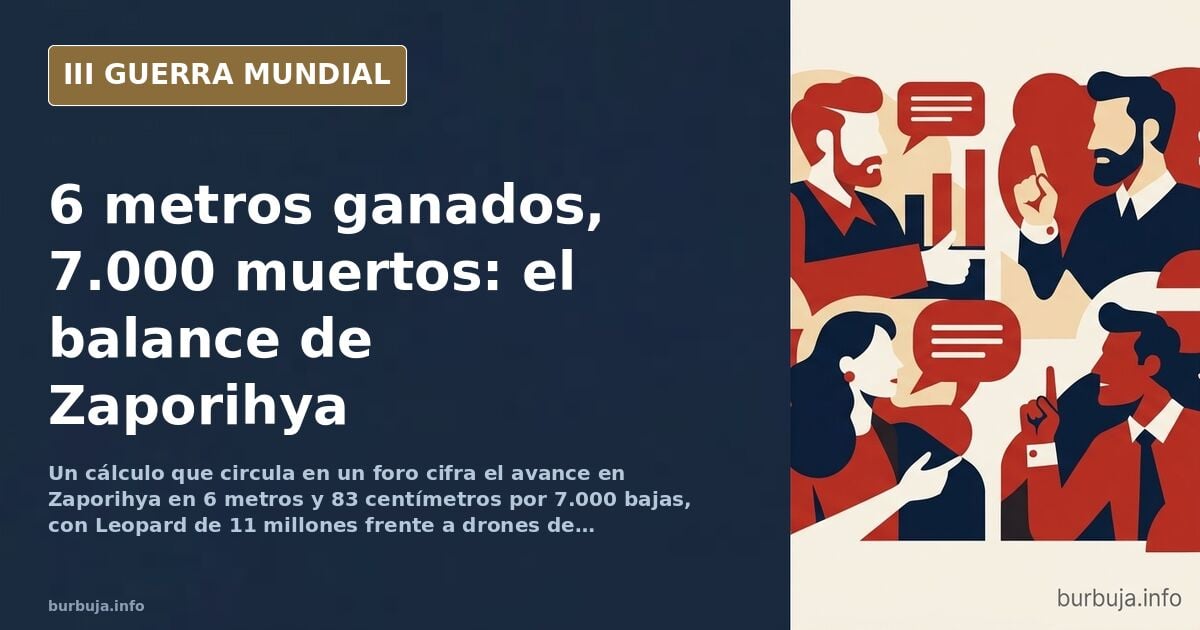 Un forero ironiza con 6 metros y 83 centímetros de avance por 7.000 bajas