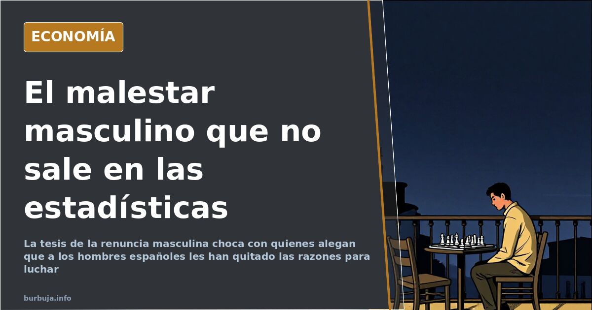 Hombres españoles: desánimo y brecha laboral por sexo