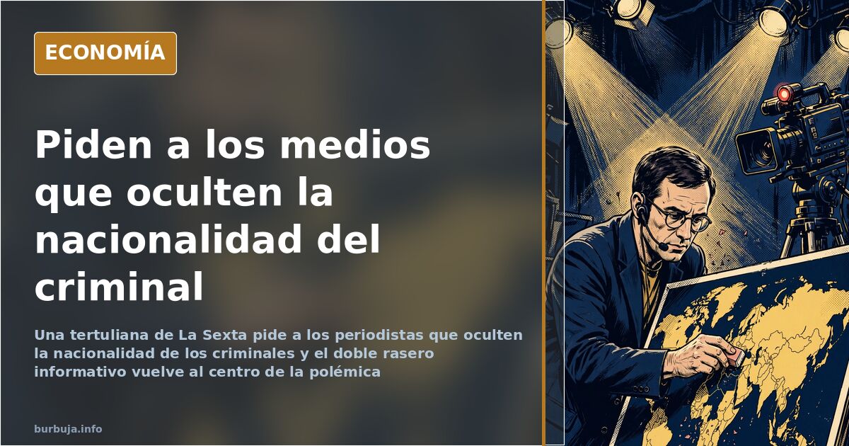 Una tertuliana pide ocultar la nacionalidad de los criminales
