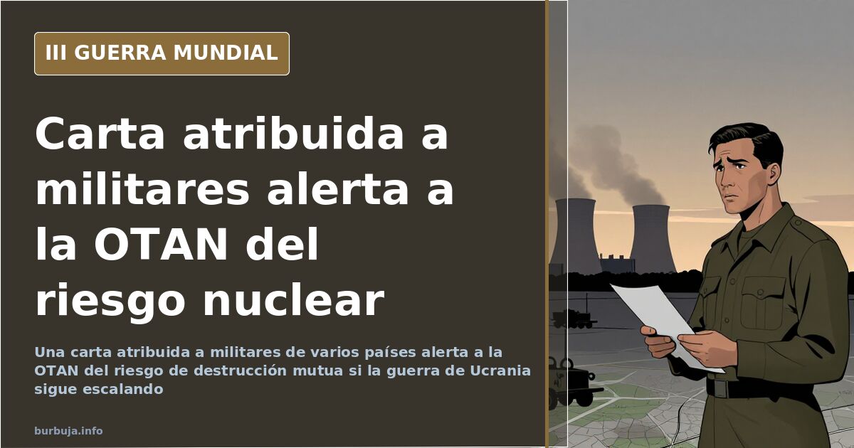 Ilustración documental sobre el aviso atribuido a militares a la OTAN, con siluetas de aviones de carga y mapas de Europa del