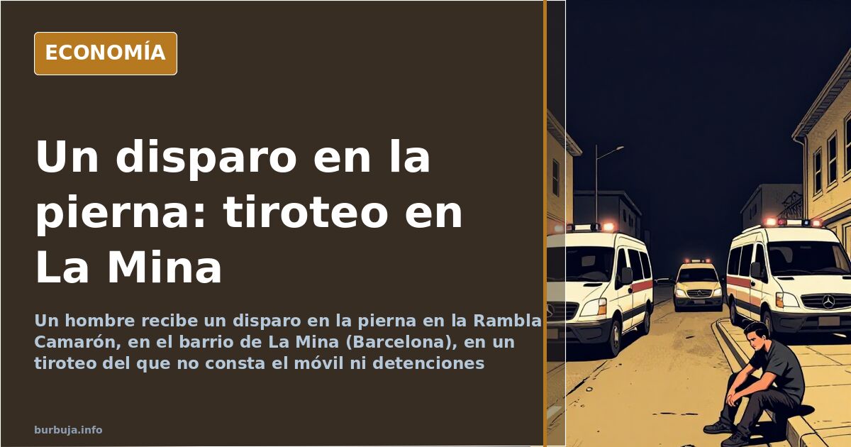Tiroteo en La Mina: un disparo en la pierna y móvil sin confirmar