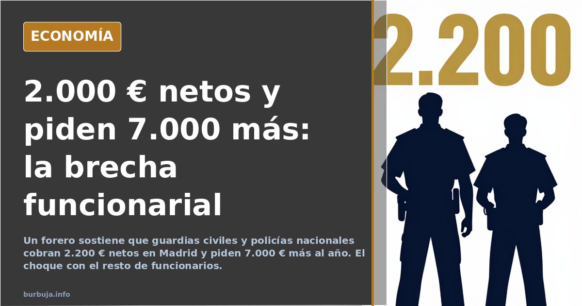 Spain Police Pay Debate: €2,000 Net vs. €7,000 Raise