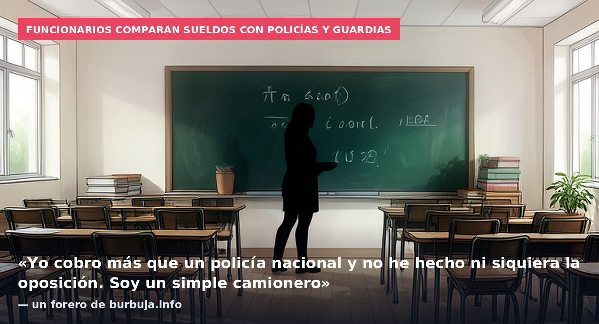 Funcionarios comparan sueldos con policías y guardias: «Yo cobro más que un policía nacional y no he hecho ni siquiera la oposición. Soy un simple camionero» — un forero de burbuja.info