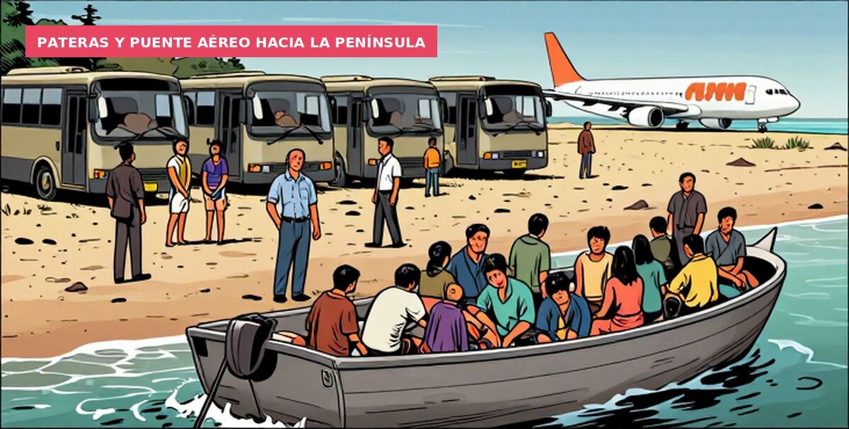 Pateras y puente aéreo hacia la península