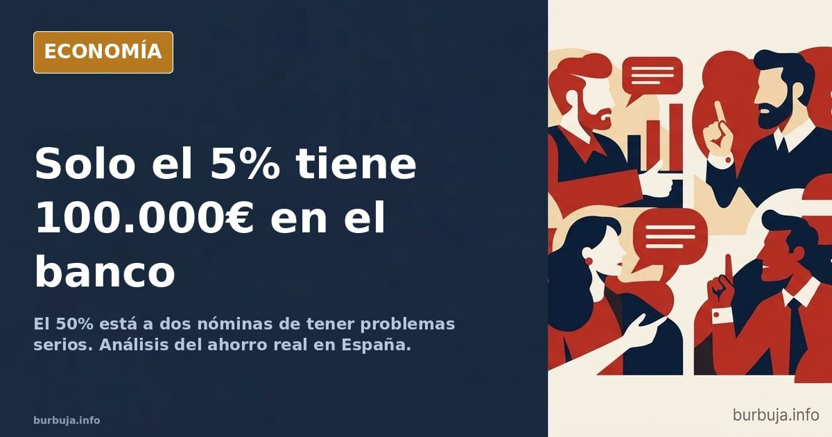 Ilustración editorial de una hucha de la que solo sale una moneda, con billetes apilados detrás y una calculadora sobre una m