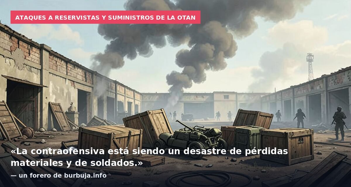 Ataques a reservistas y suministros de la OTAN: «La contraofensiva está siendo un desastre de pérdidas materiales y de soldados.» — un forero de burbuja.info