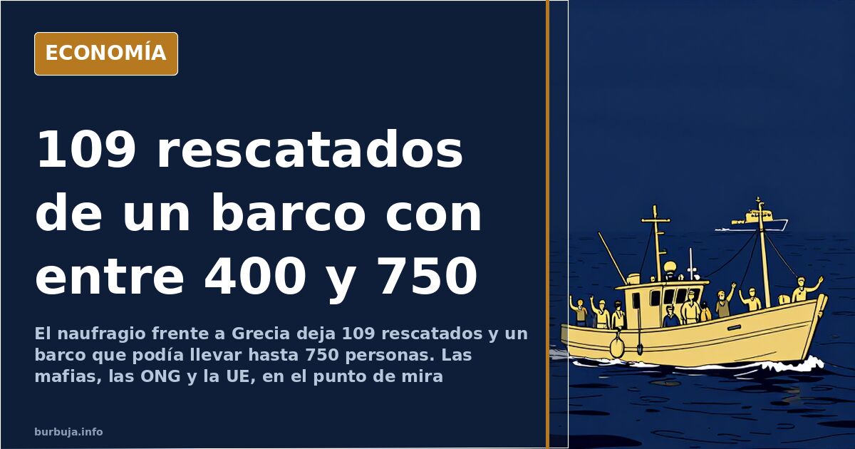 Naufragio en Grecia: 109 rescatados de un barco con 400 a 750